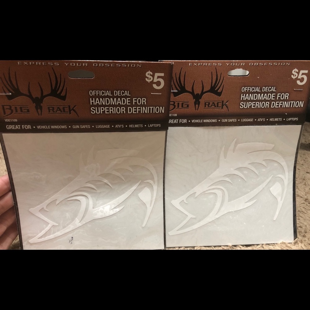 Bass Fish Car Decal - Big Rack Brand NEW Set of 2